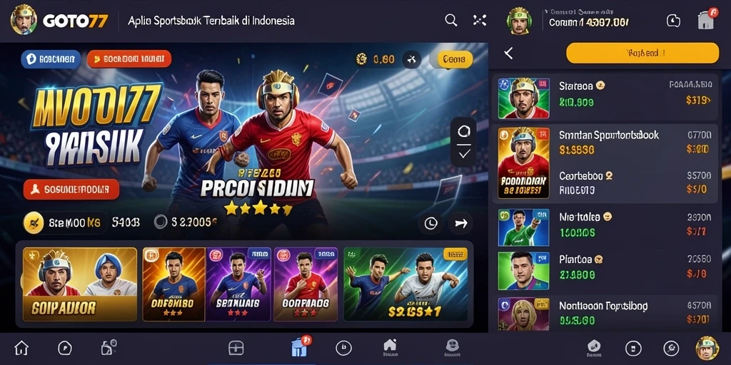 Tampilan yang menarik dari gameplay taruhan di GOTO77.