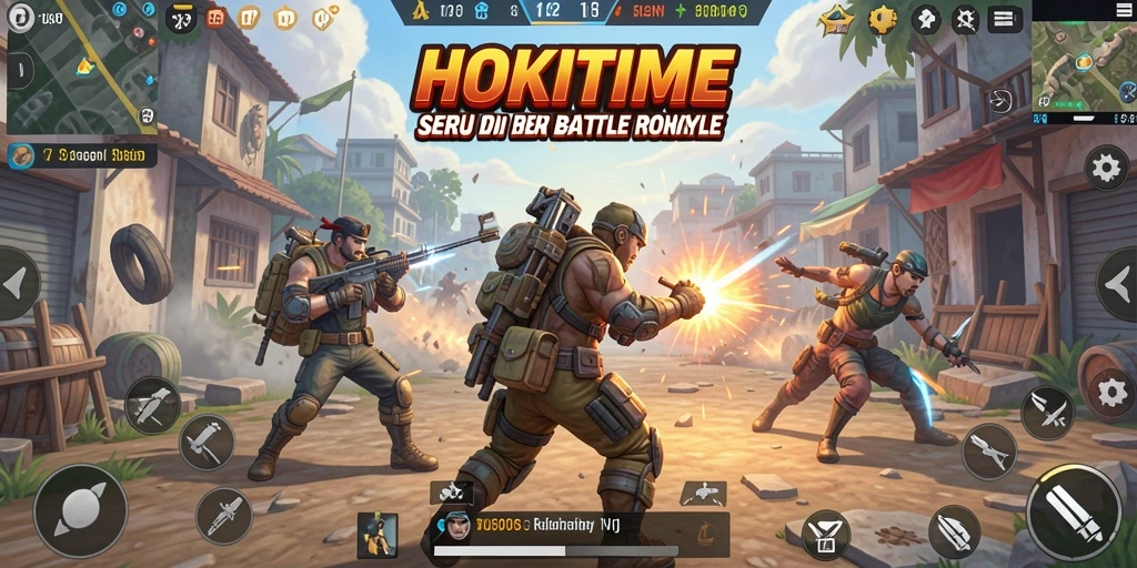 Screenshot gameplay HOKITIME dengan aksi pertarungan yang mendebarkan.