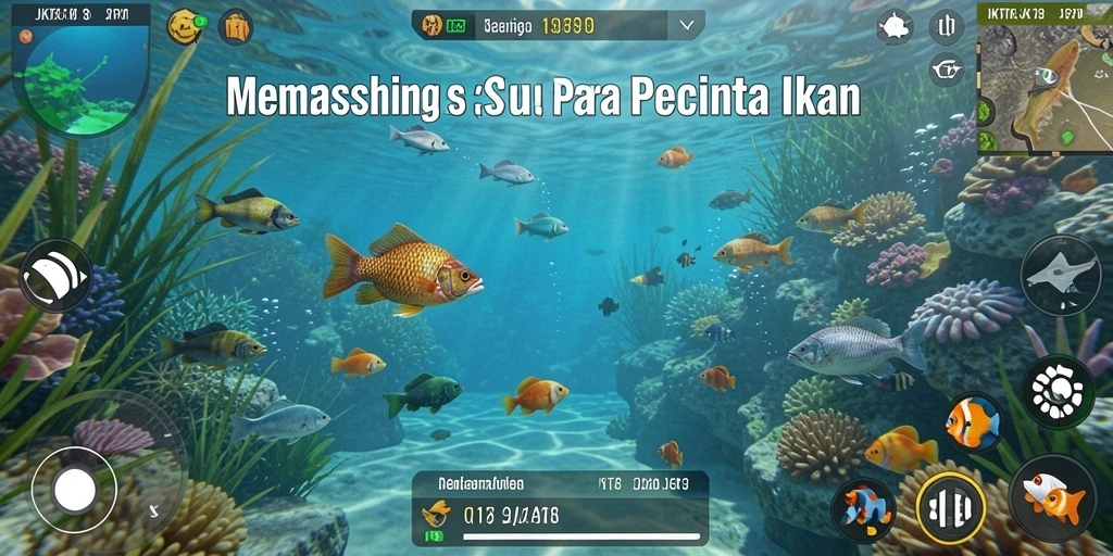 Gameplay JKT8 menampilkan pengalaman memancing yang menawan dan menyenangkan.