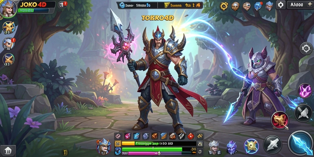Tangkapan layar utama JOKO4D menampilkan aksi seru dalam dunia MMORPG.