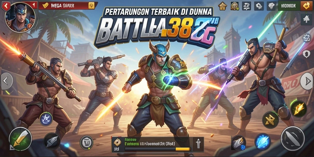 Tangkapan layar menunjukkan aksi seru dalam permainan Battle Royale.