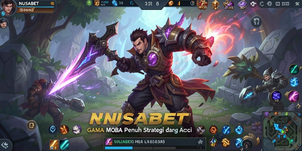 Tampilan seru dari gameplay NUSABET saat dalam pertarungan tim.