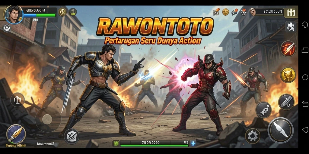 Screenshot gameplay RAWONTOTO yang menampilkan aksi mendebarkan.