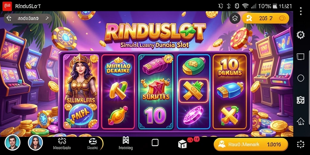 Screenshot gameplay RINDUSLOT yang menampilkan mesin slot menarik.