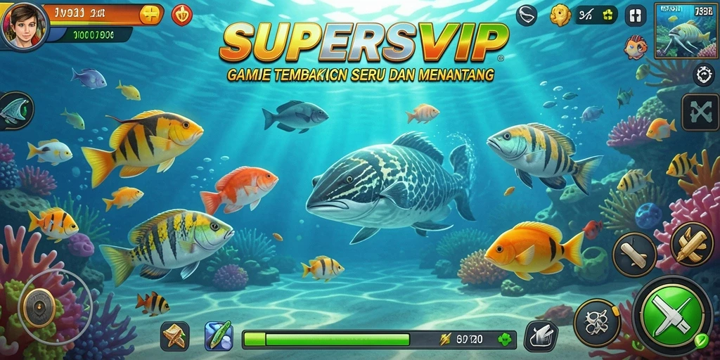 Tangkapan layar dari gameplay seru SUPERSVIP Tembak Ikan.