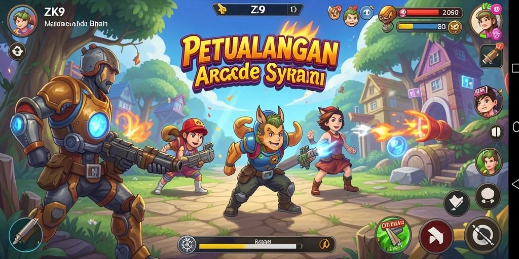 Tampilan gameplay ZK9 yang seru dan penuh tantangan.
